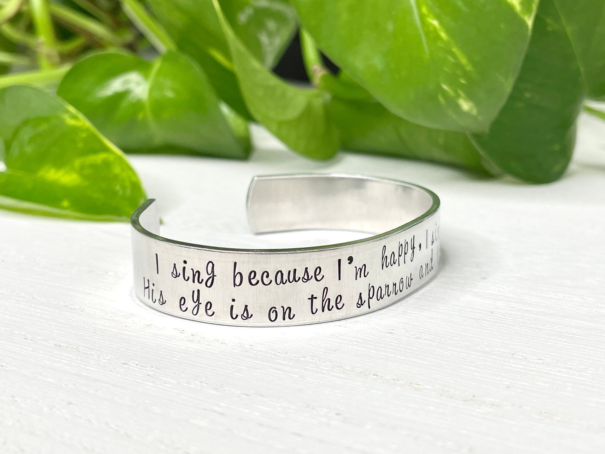 His Eye is on the Sparrow | Bible Verse Bracelet | Hymn Gift | Christian Gift | Bereavement | Christian Encouragement Gift for Friend