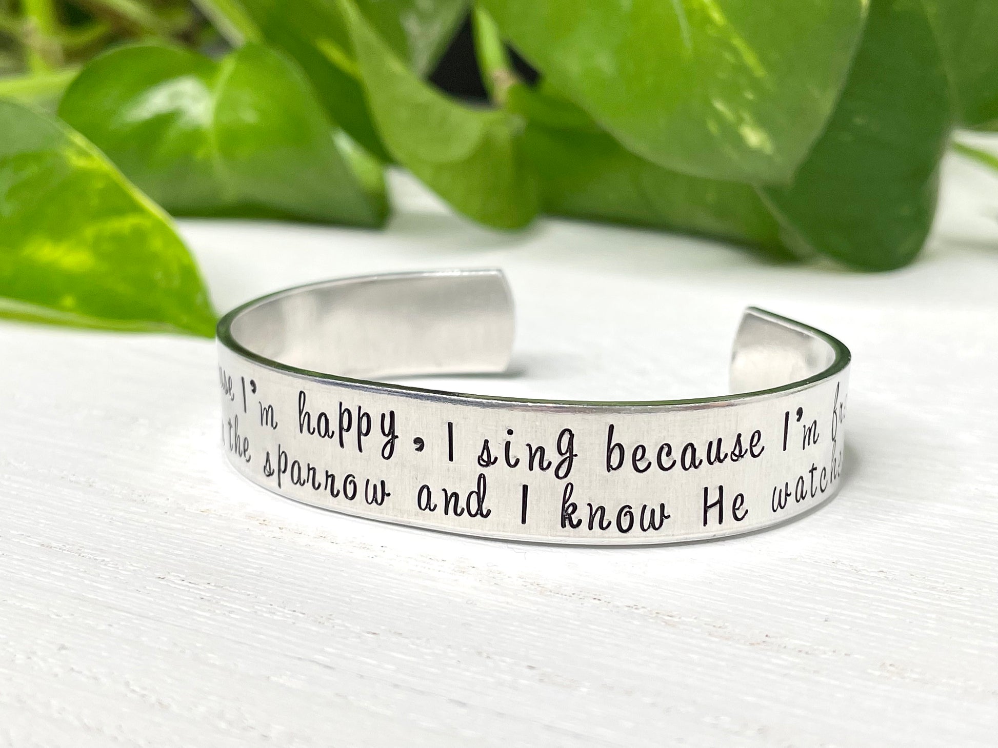 His Eye is on the Sparrow | Bible Verse Bracelet | Hymn Gift | Christian Gift | Bereavement | Christian Encouragement Gift for Friend