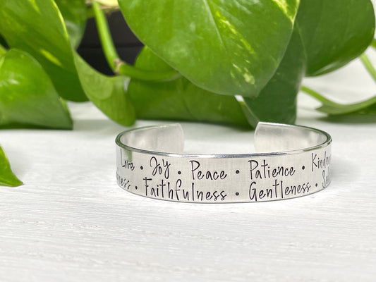 Fruits of The Spirit | Love Joy Peace Patience Kindness | Galatians 5:22 | Scripture Bracelet | Christian Encouragement Gift
