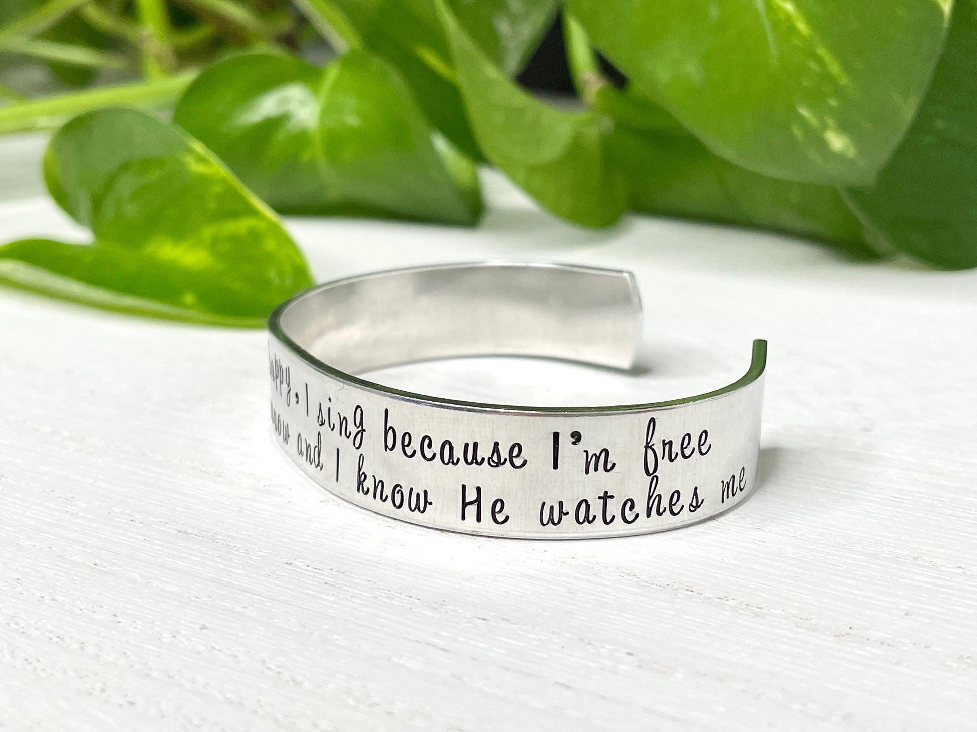 His Eye is on the Sparrow | Bible Verse Bracelet | Hymn Gift | Christian Gift | Bereavement | Christian Encouragement Gift for Friend