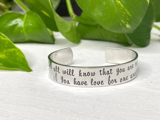 By This All Will Know That You Are My Disciples Have Love For One Another | John 13:35 Scripture Bracelet | Christian Gift | Christian Woman