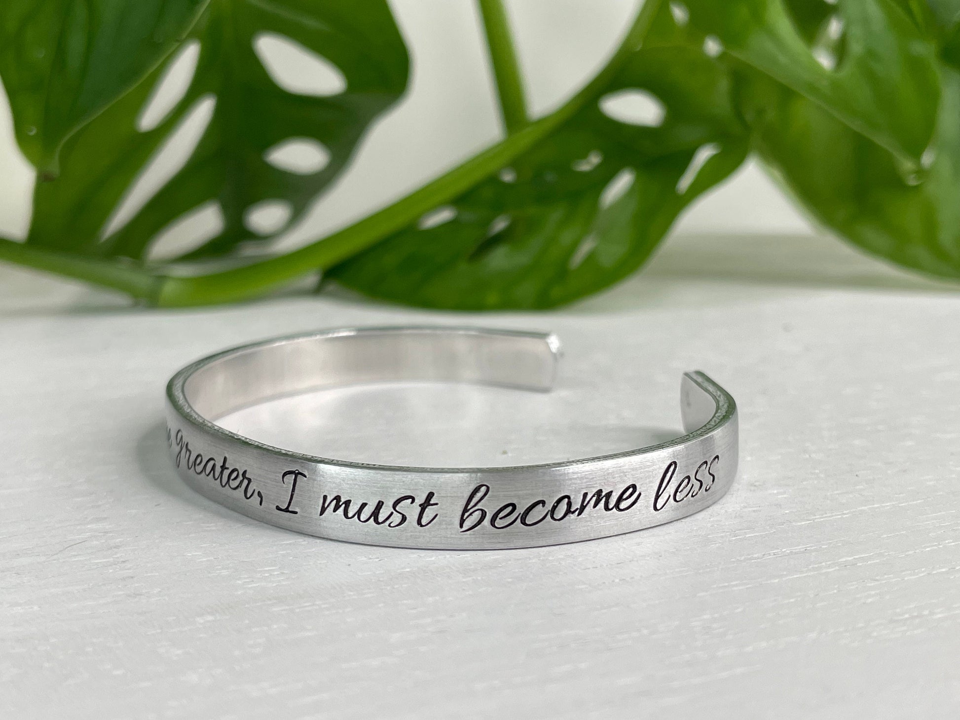 He Must Become Greater I Must Become Less | John 3:30 | Christian Gift Bracelet | Scripture Bracelet | Baptism Gift | Holy Communion |