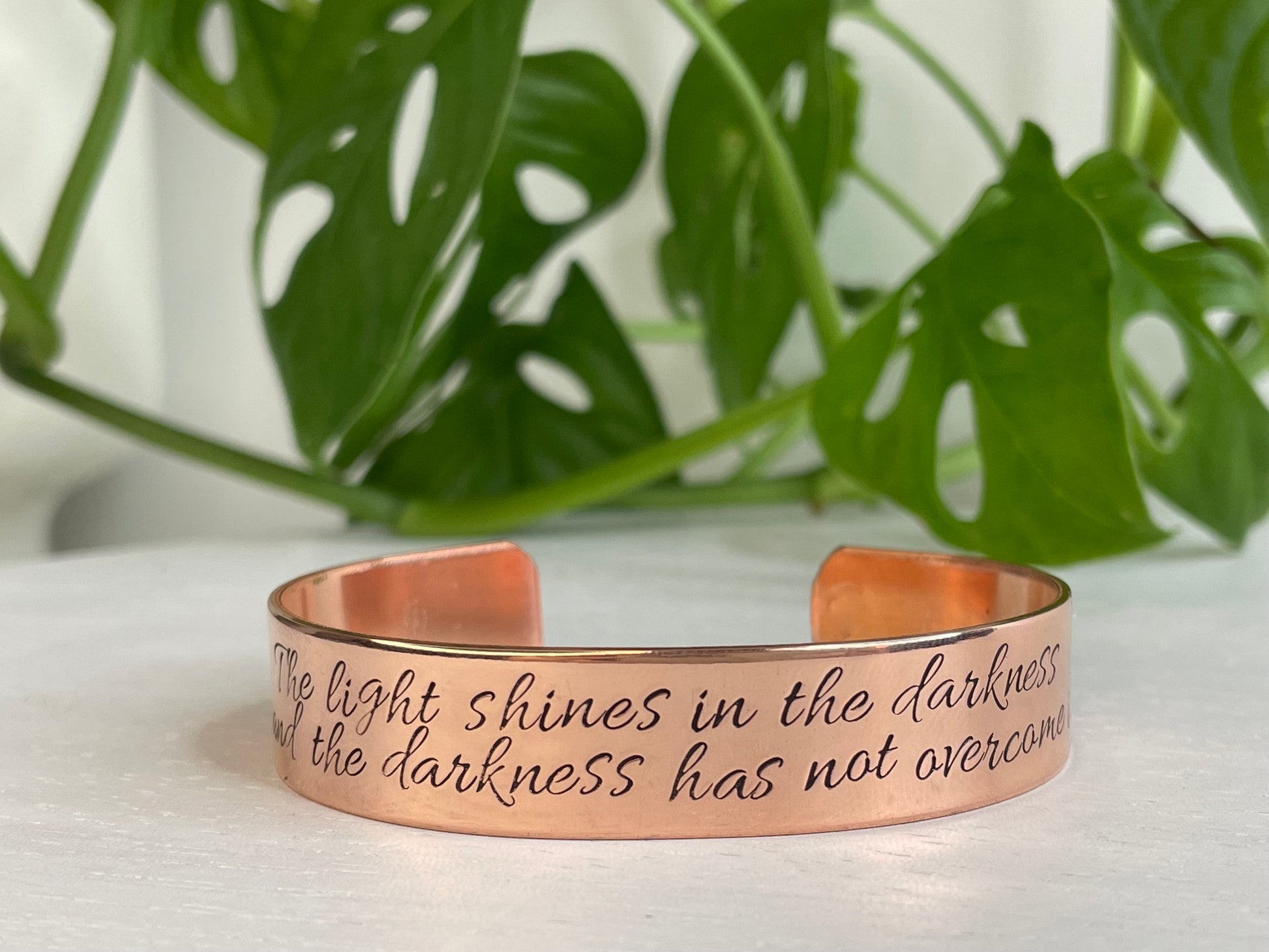 John 1:5 | The Light Shines In the Darkness | Christian Gift For Women | Scripture Bracelet | Confirmation Gift | Christian Bracelet