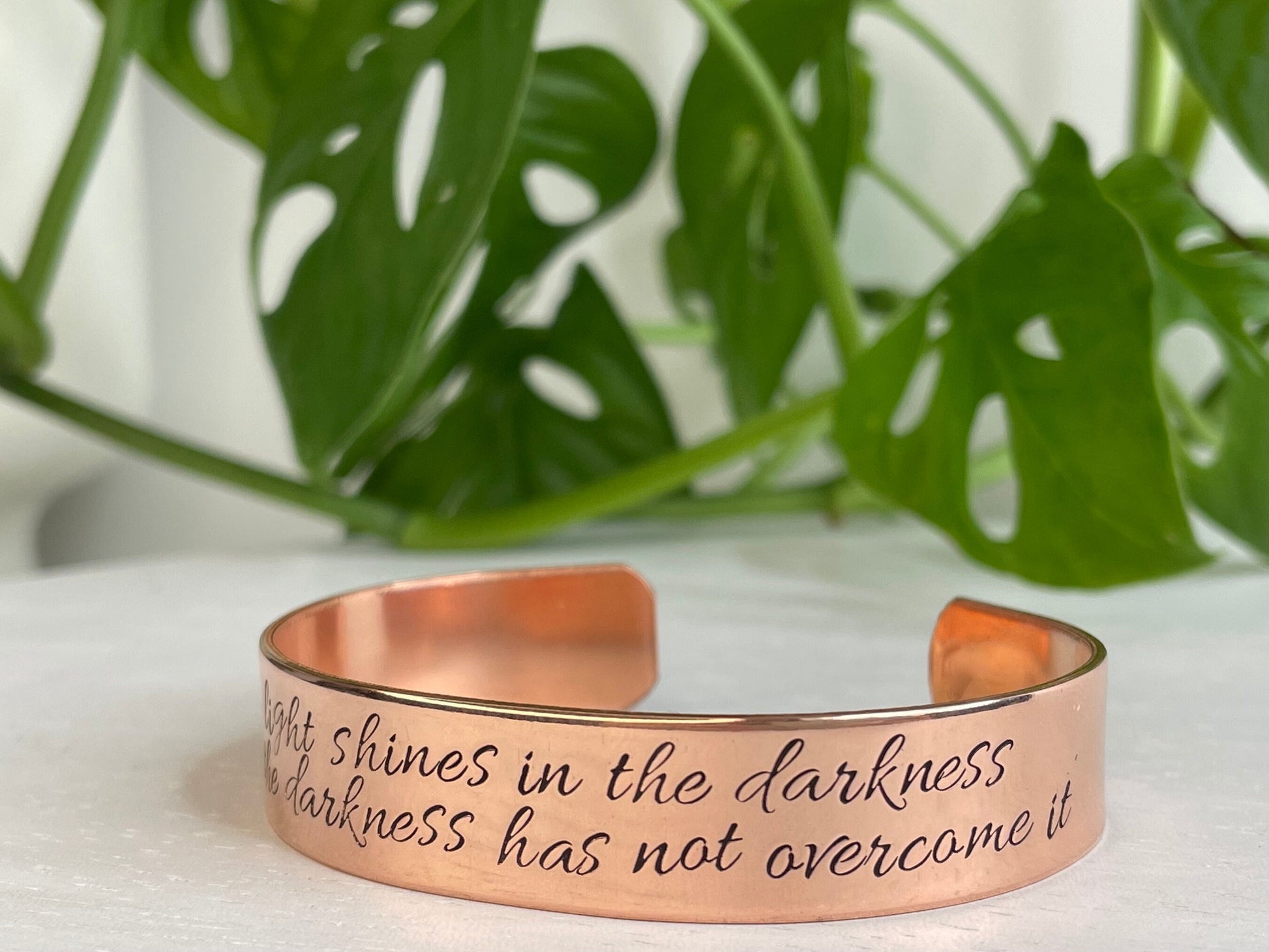 John 1:5 | The Light Shines In the Darkness | Christian Gift For Women | Scripture Bracelet | Confirmation Gift | Christian Bracelet