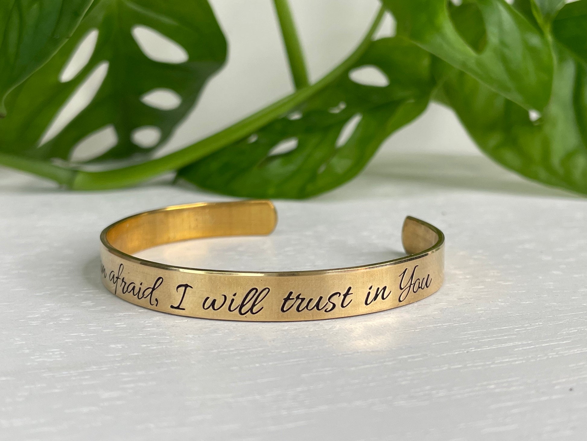 When I Am Afraid, I Will Trust In You | Psalm 56:3 | Scripture Bracelet | Christian Gift for Women | Encouragement | Confirmation Bracelet