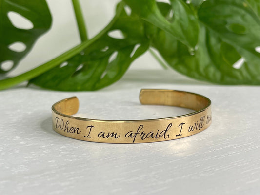 When I Am Afraid, I Will Trust In You | Psalm 56:3 | Scripture Bracelet | Christian Gift for Women | Encouragement | Confirmation Bracelet