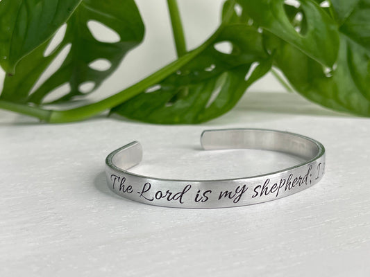 The Lord is My Shepherd I Shall Not Want | Psalm 23:1 | Psalms 23 Bracelet | Scripture Bracelet | Christian Gift | Confirmation Gift