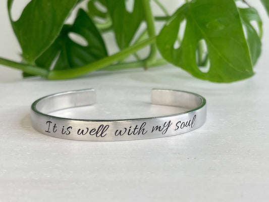 It Is Well With My Soul | Hymn Lyrics | Scripture Bracelet | Christian Gift for Her| Bereavement Gift | Encouragement Gift for Friend