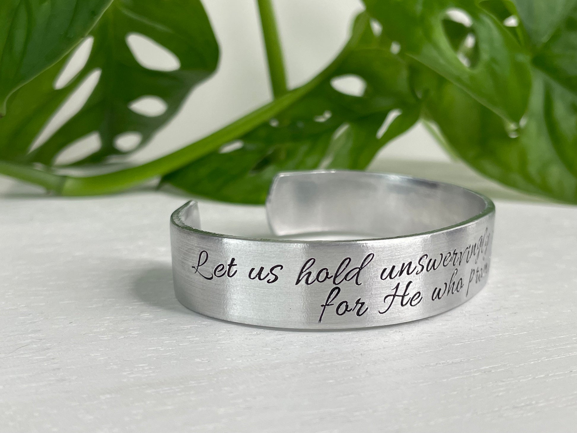 Hebrew 10:23 | For He Who Promised Is Faithful | Hope Bracelet | Scripture Bracelet | Encouragement Gift | Bereavement Gift | Christian Gift