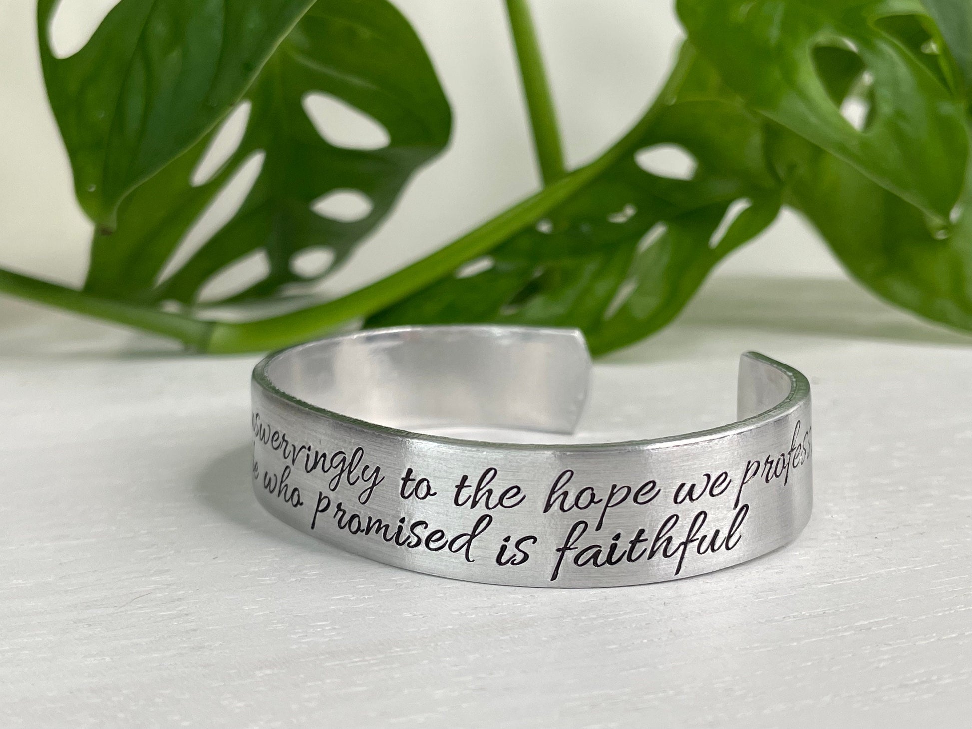 Hebrew 10:23 | For He Who Promised Is Faithful | Hope Bracelet | Scripture Bracelet | Encouragement Gift | Bereavement Gift | Christian Gift