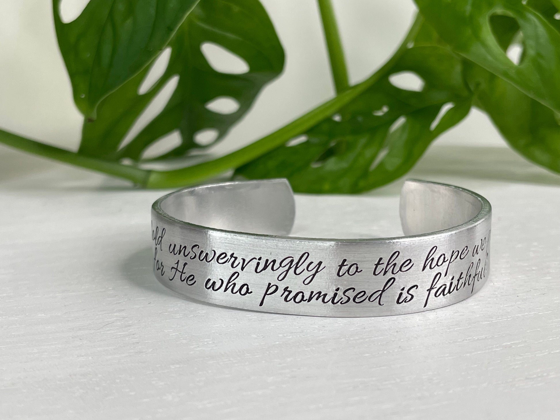 Hebrew 10:23 | For He Who Promised Is Faithful | Hope Bracelet | Scripture Bracelet | Encouragement Gift | Bereavement Gift | Christian Gift