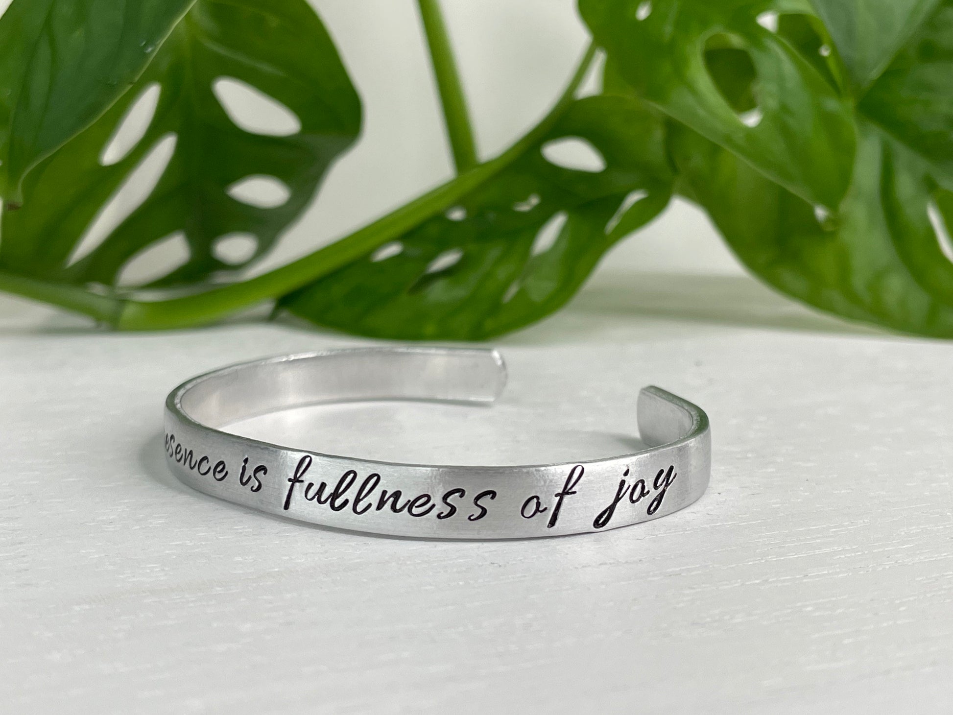 Psalm 16:11 | In His Presence Is Fullness Of Joy | Scripture Bracelet | Baptism Gift | Christian Friend Encouragement Gift for Women