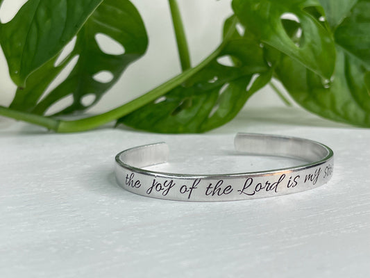 Nehemiah 8:10 | The Joy of the Lord Is My Strength | Scripture Bracelet | Christian Friend Gift | Encouragement Gift | Christian Women Group