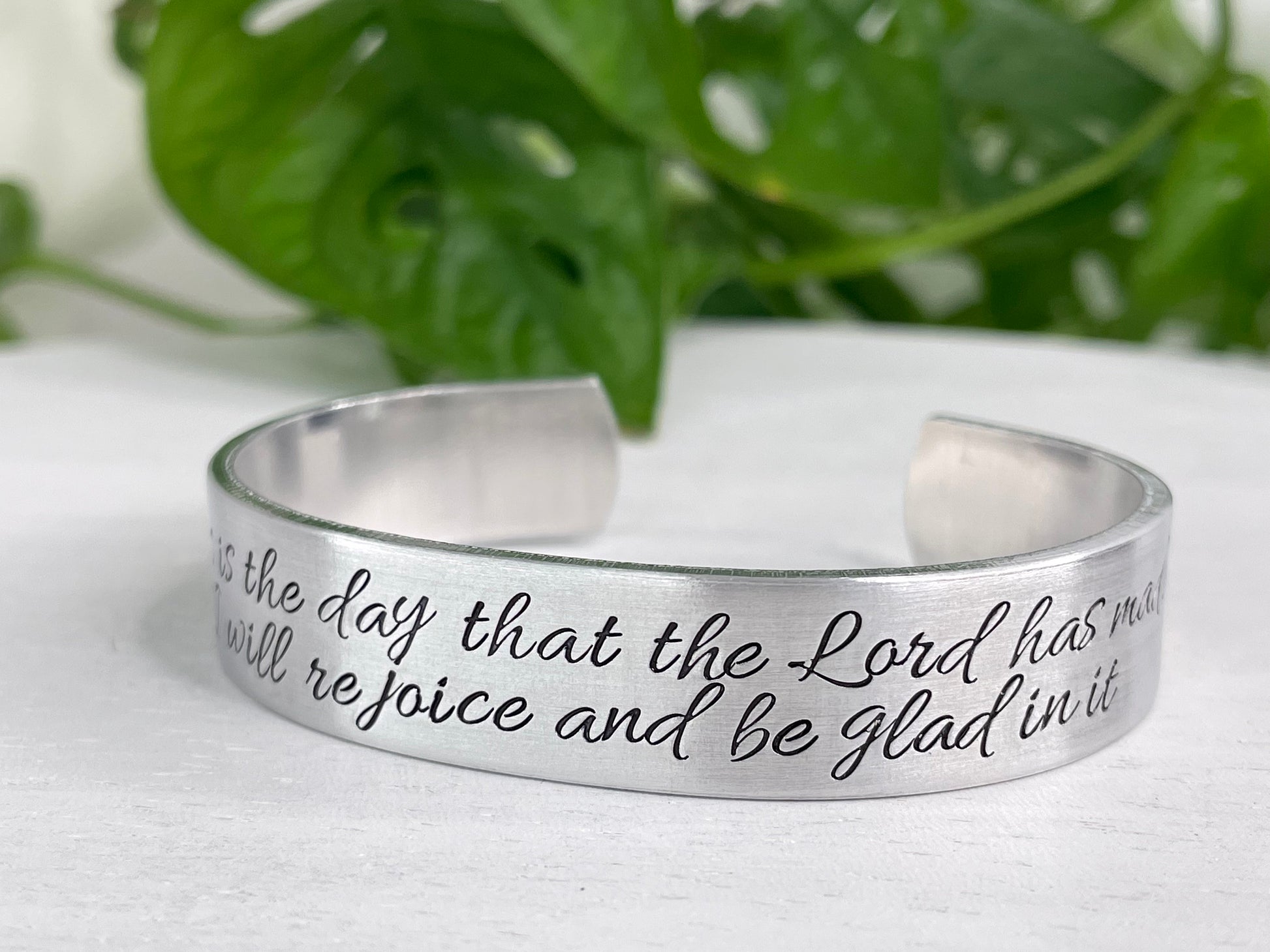 This is the Day That the Lord Has Made | Psalm 118:24 | Scripture Bracelet | Christian Encouragement | Baptism Gift | Prophetic Jewelry |