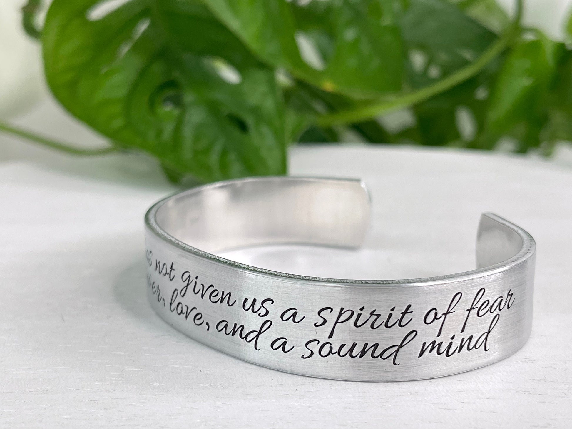 2 Timothy 1:7 | For God Has Not Given Us A Spirit of Fear | Scripture Bracelet | Christian Friend Gift | Baptism | Confirmation Gift