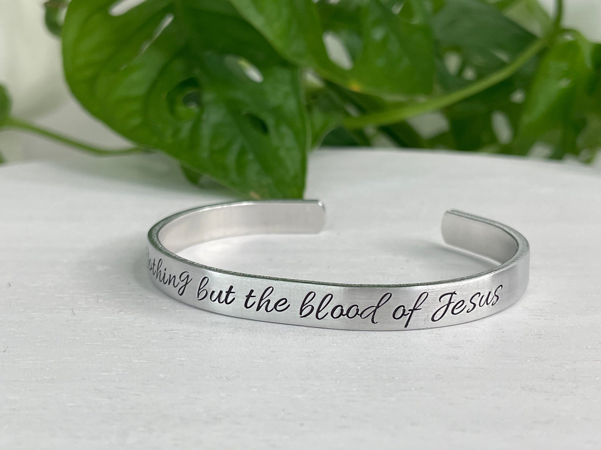 Nothing But the Blood of Jesus | Hymn | Scripture Bracelet | Christian Encouragement Gift | Baptism Gift | Confirmation | First Communion
