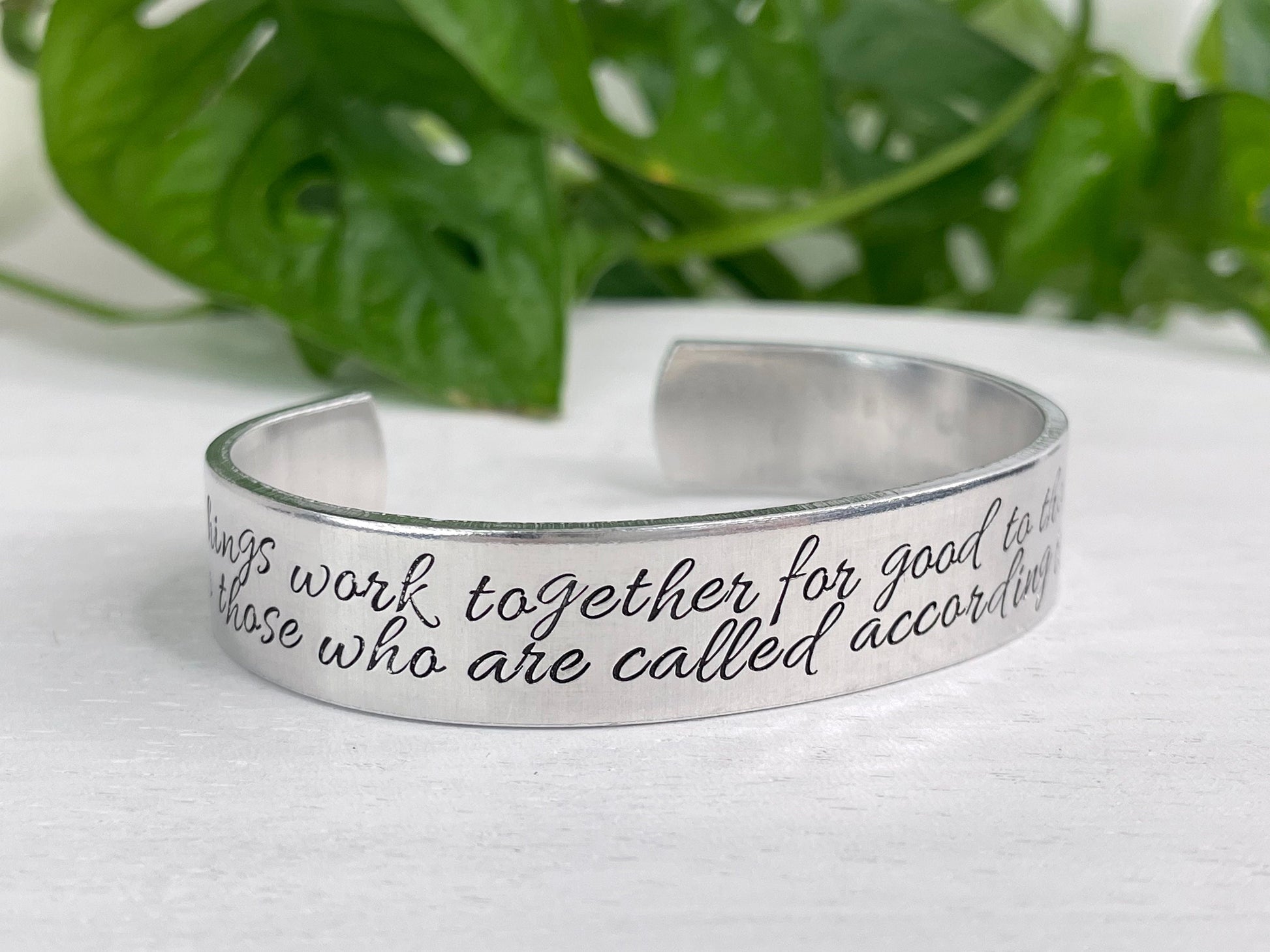 Romans 8:28 | All Things Work Together For Good To Those Who Love The Lord | Christian Encouragement Gift | Scripture Bracelet