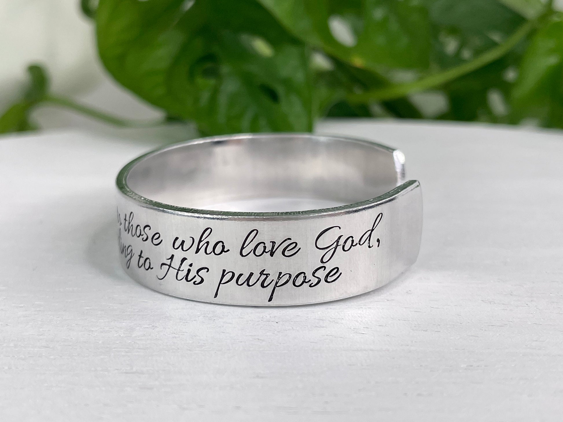 Romans 8:28 | All Things Work Together For Good To Those Who Love The Lord | Christian Encouragement Gift | Scripture Bracelet