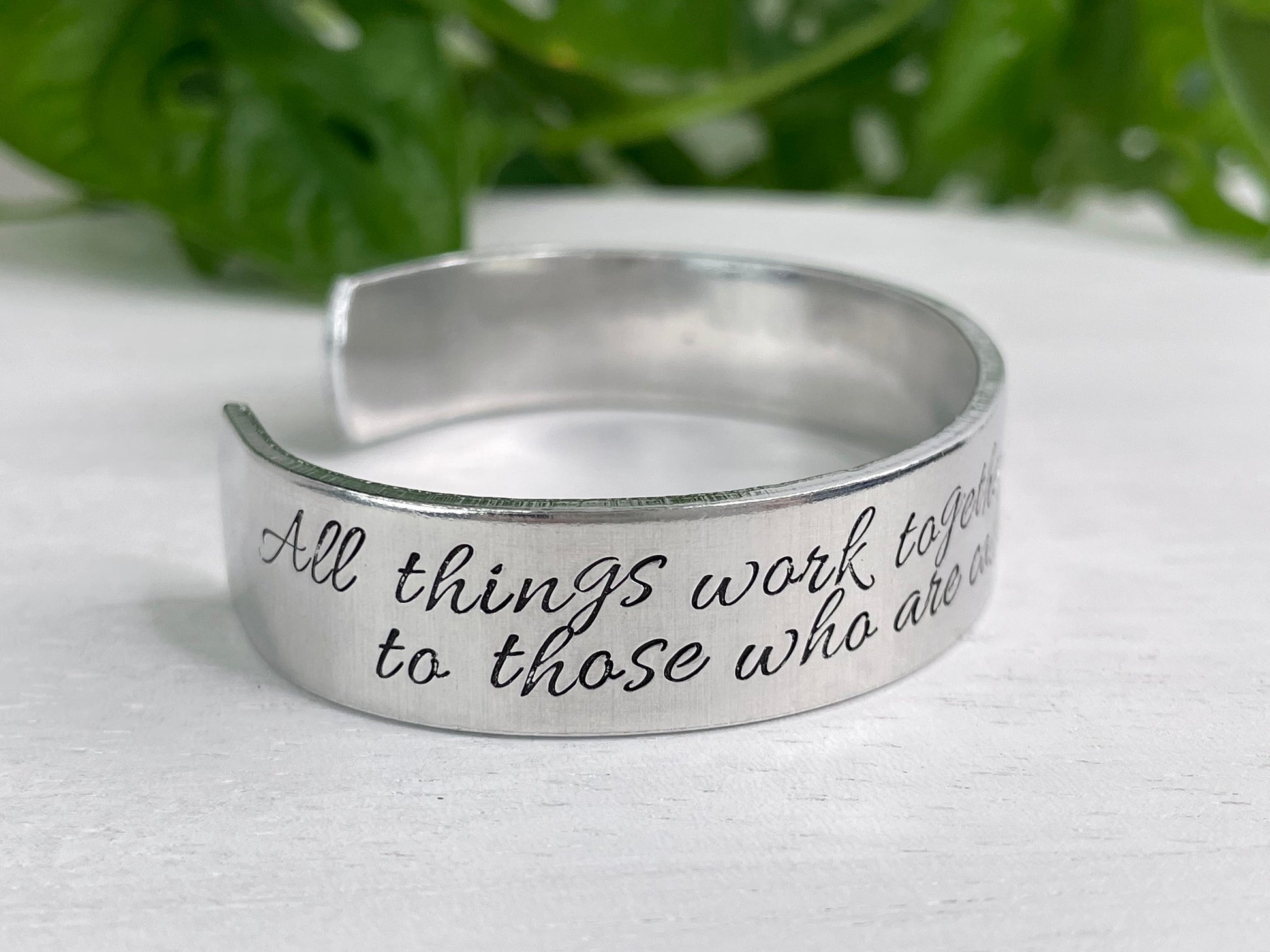 Romans 8:28 | All Things Work Together For Good To Those Who Love The Lord | Christian Encouragement Gift | Scripture Bracelet