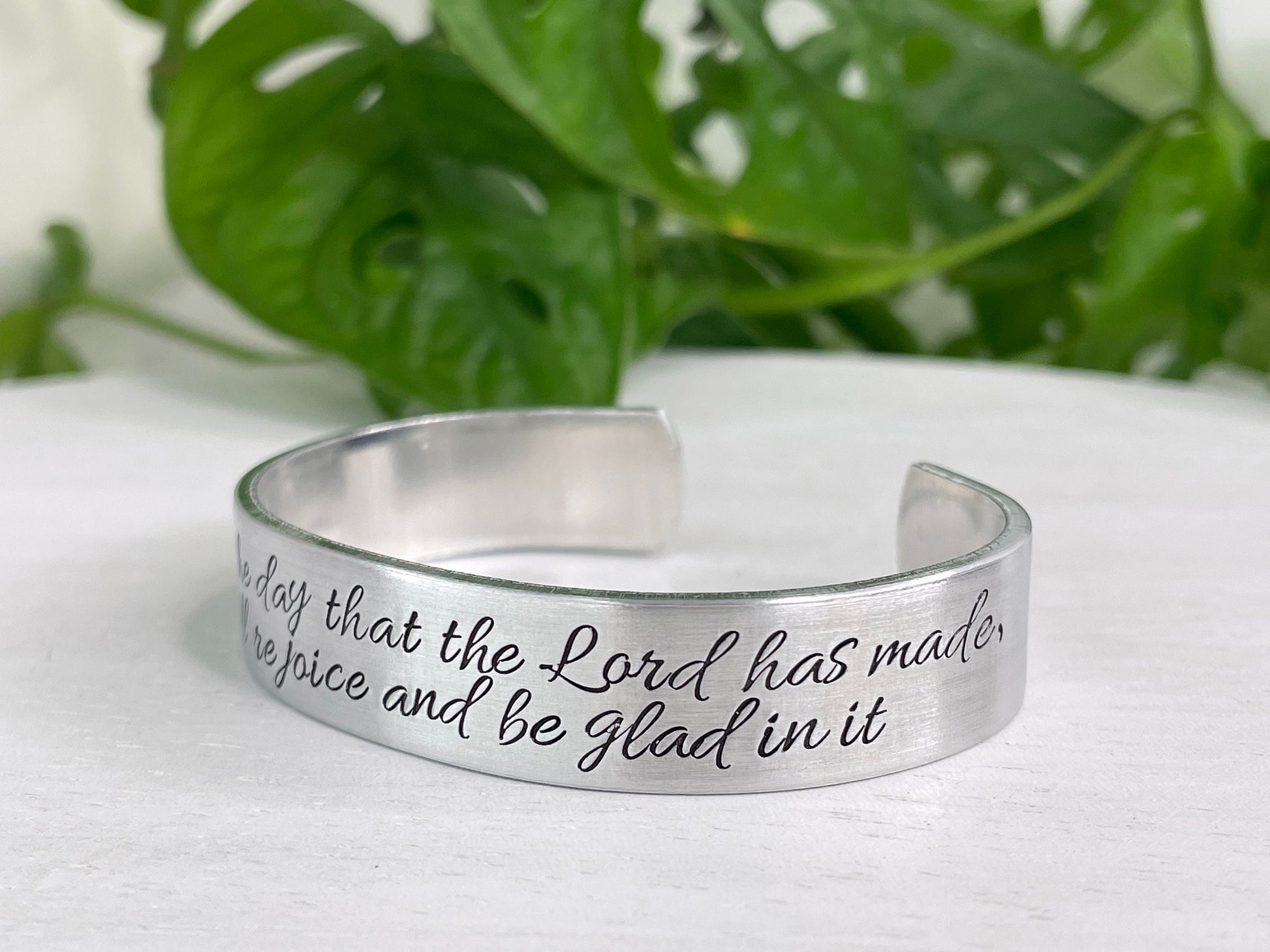 This is the Day That the Lord Has Made | Psalm 118:24 | Scripture Bracelet | Christian Encouragement | Baptism Gift | Prophetic Jewelry |
