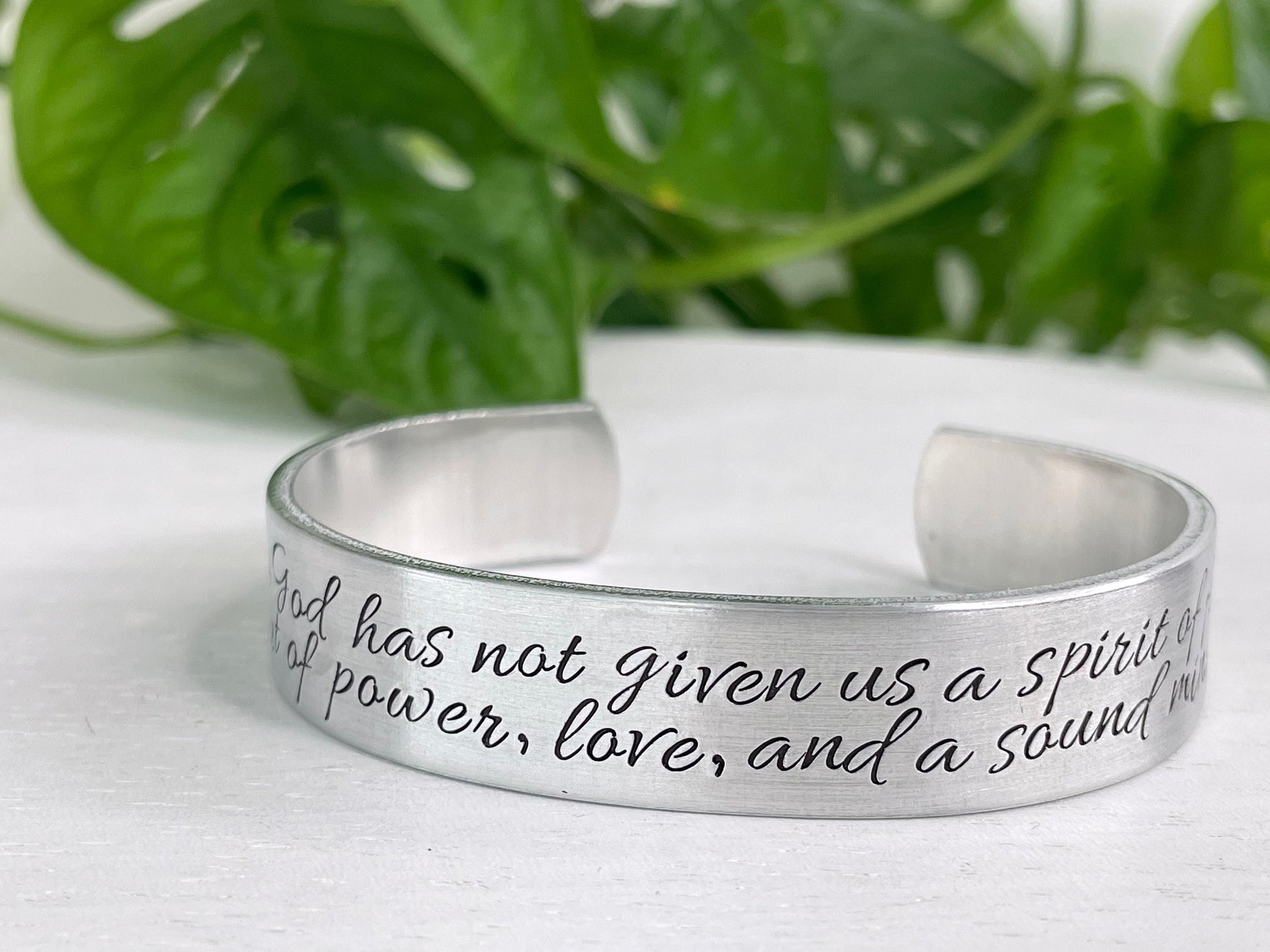 2 Timothy 1:7 | For God Has Not Given Us A Spirit of Fear | Scripture Bracelet | Christian Friend Gift | Baptism | Confirmation Gift