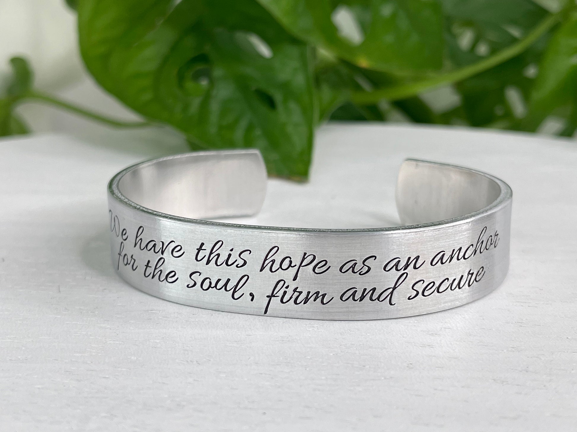 We Have This Hope As An Anchor To The Soul | Hebrews 6:19 | Scripture Bracelet | Christian Encouragement Gift for Friend | Baptism Gift