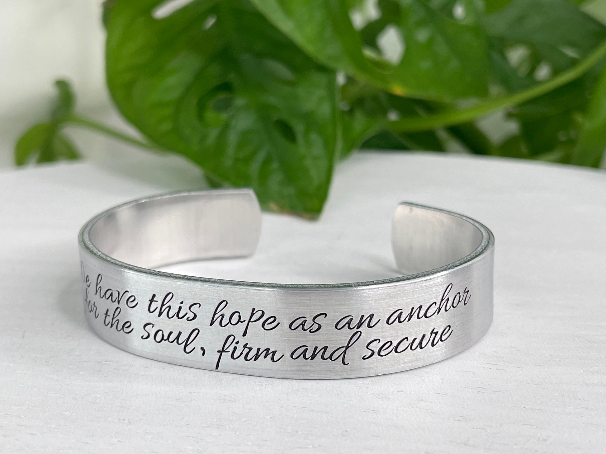 We Have This Hope As An Anchor To The Soul | Hebrews 6:19 | Scripture Bracelet | Christian Encouragement Gift for Friend | Baptism Gift