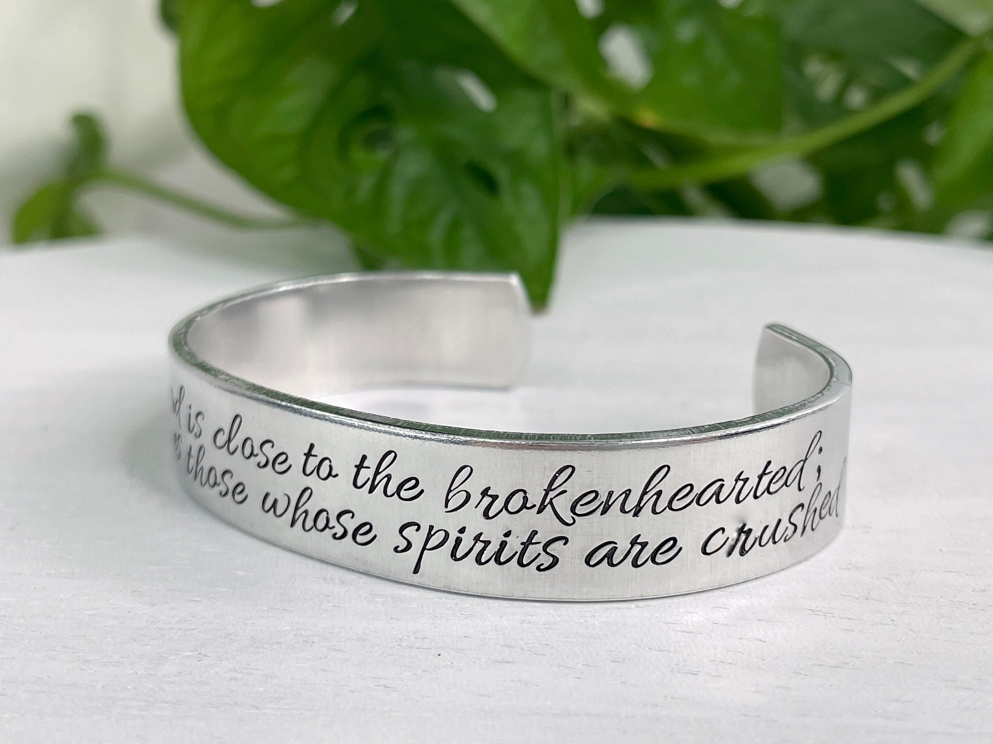 The Lord is Close to the Brokenhearted | Psalm 34:18 | Scripture Bracelet | Widow Gift | Christian Encouragement Gift | Bereavement Gift