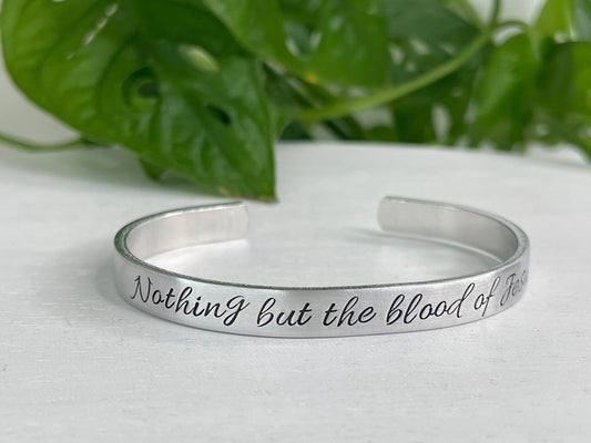 Nothing But the Blood of Jesus | Hymn | Scripture Bracelet | Christian Encouragement Gift | Baptism Gift | Confirmation | First Communion