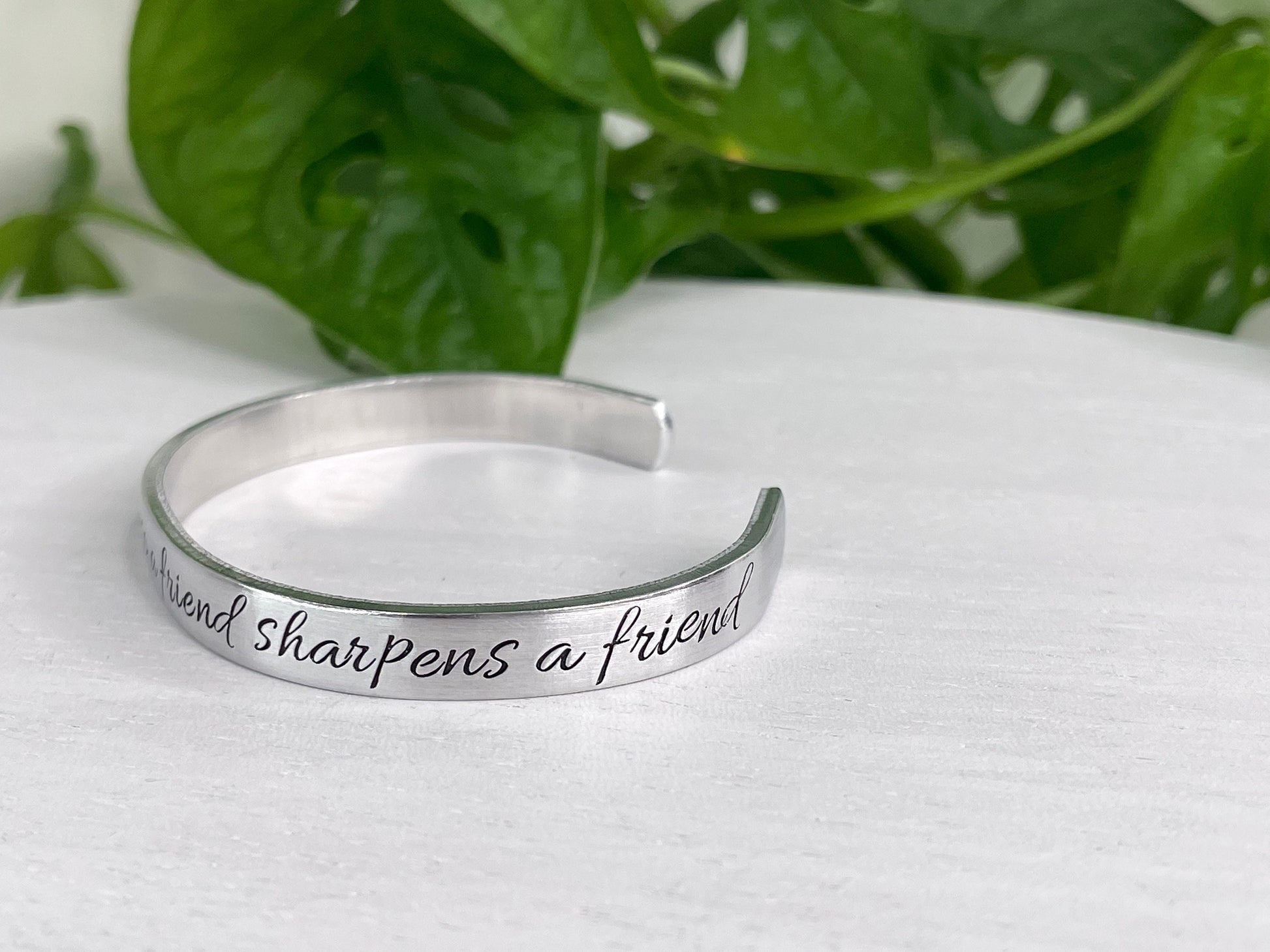 As Iron Sharpens Iron So A Friend Sharpens A Friend | Proverbs 27 | Scripture Bracelet | Christian Jewelry | Christian Friend Gift