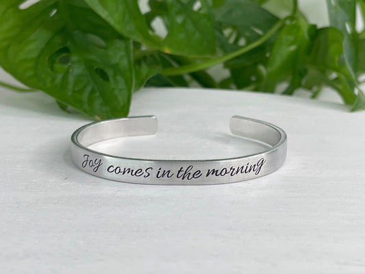 Psalm 30: 5 | Joy Comes In the Morning | Scripture Bracelet | Prophetic Jewelry | Encouragement Christian Gift | Bereavement Gift |