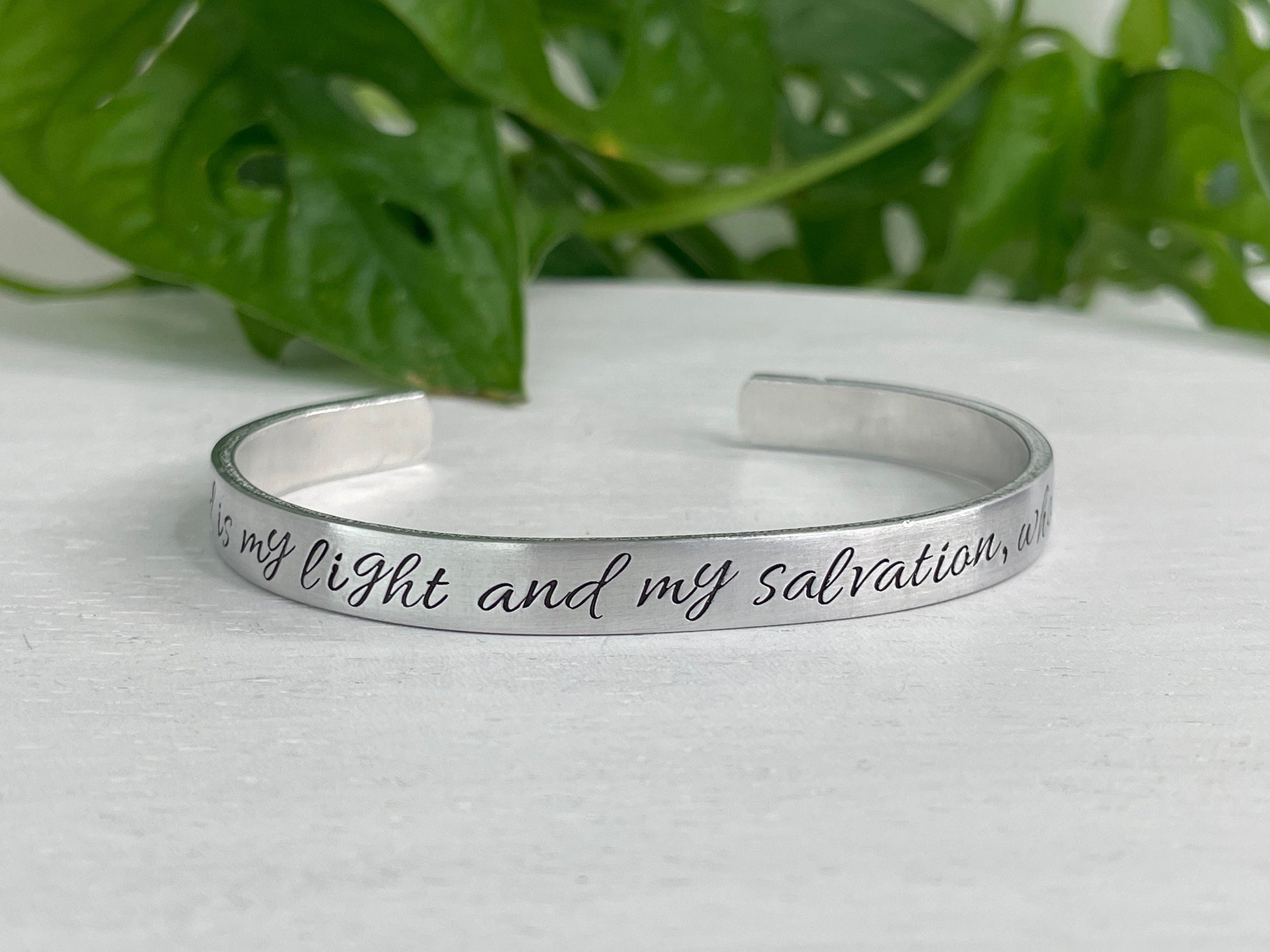 Psalm 27:1 | The Lord is My Light and My Salvation Whom Shall I Fear | Scripture Bracelet | Christian Gift | Encouragement Gift For Friend