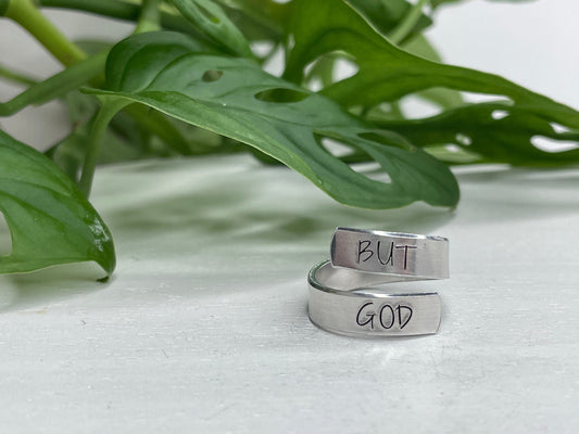 But God Ring | Won't He Do It | Scripture Ring | Christian Friend Gift | Bible Study Group Gift | Christian Girl Gift | Scripture Jewelry