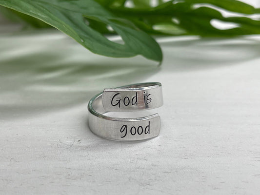 God is Good Ring | God is Good All The Time | Scripture Ring | Christian Friend Gift | Bible Study Group Gift | Christian Girl Gift |