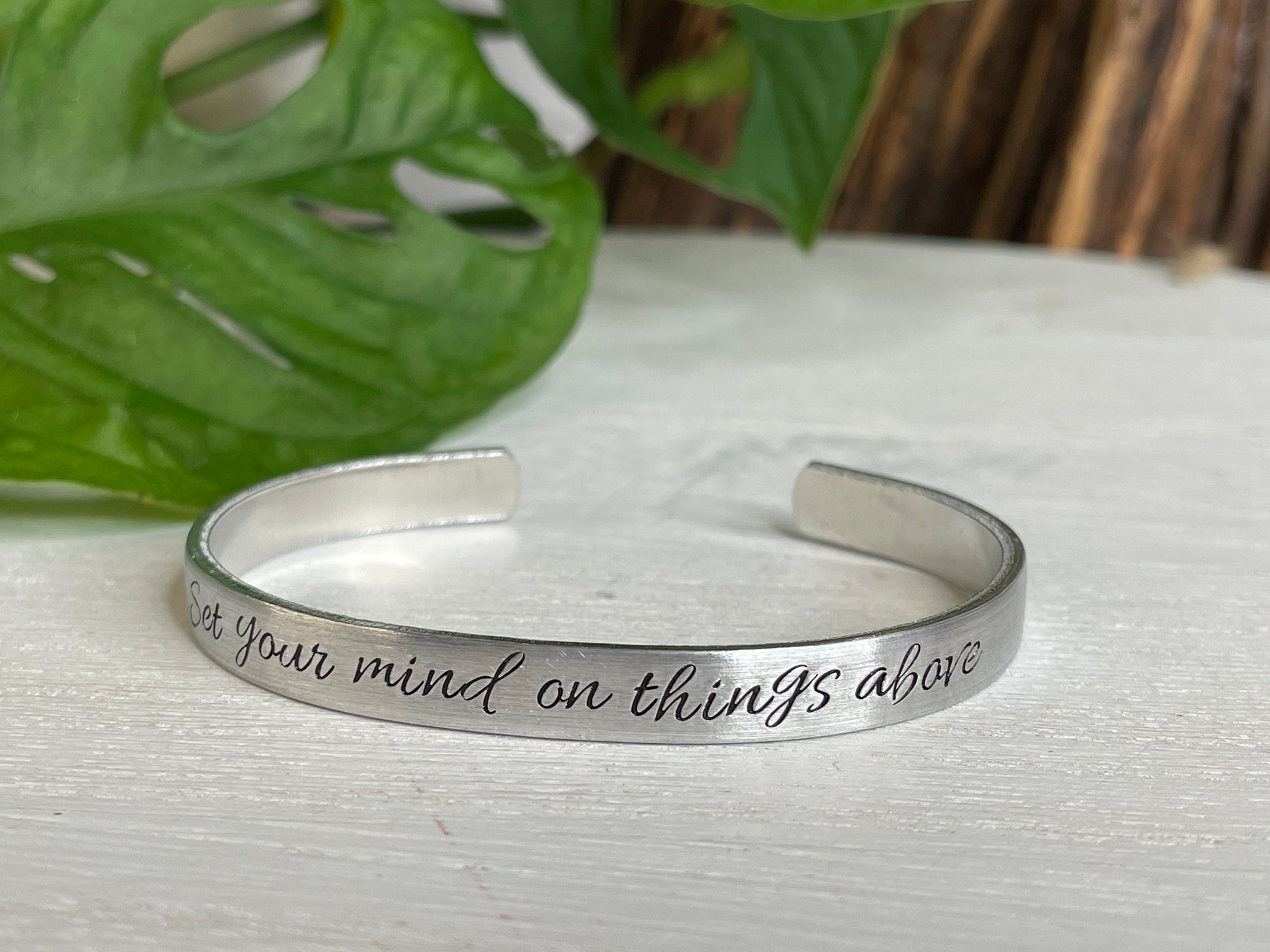 Set Your Mind On Things Above | Colossians 3:2 | Scripture Bracelet | Christian Gift for Her | Encouragement Gift | Scripture Jewelry Gift