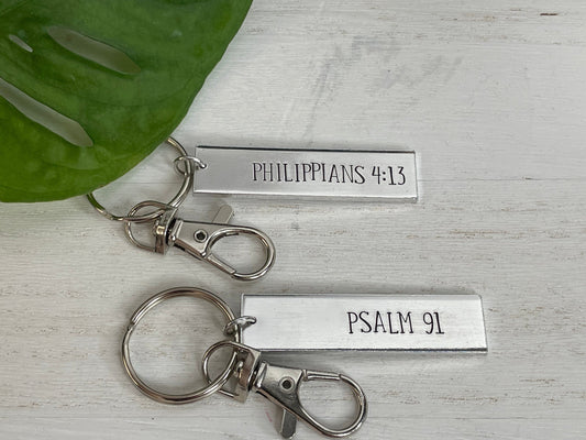 Custom Scripture Keychain | Philippians 4 13 | Christian Gift for Men | Christian Gift for Pastor | Christian Keychain for Dad
