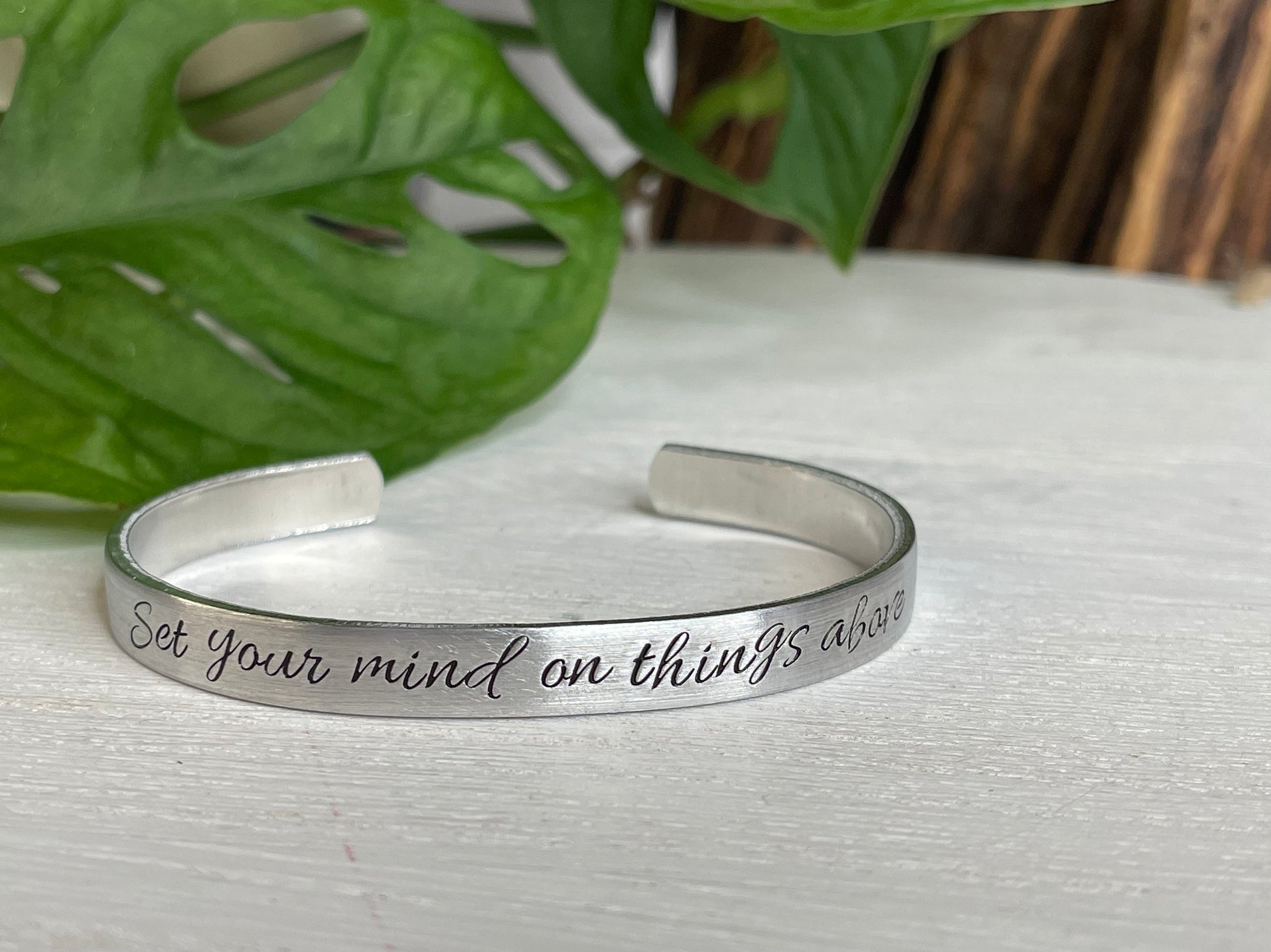 Set Your Mind On Things Above | Colossians 3:2 | Scripture Bracelet | Christian Gift for Her | Encouragement Gift | Scripture Jewelry Gift