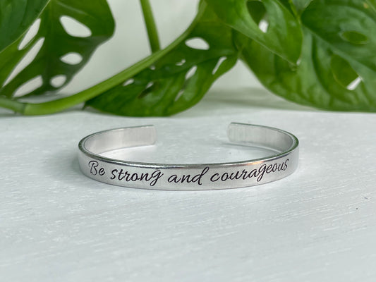 Be Strong and Courageous | Joshua 1:9 Scripture Bracelet