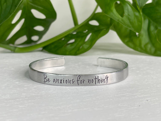 Be Anxious For Nothing | Philippians 4:6 Scripture Bracelet